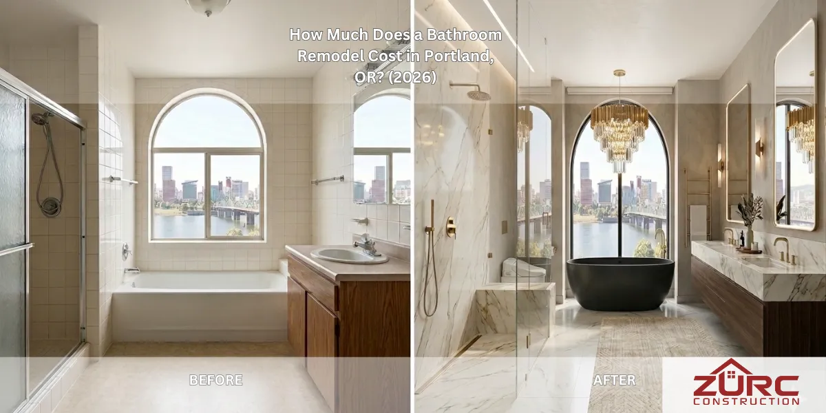 How Much Does a Bathroom Remodel Cost in Portland, OR? (2026) - Zurc Construction Portland Oregon