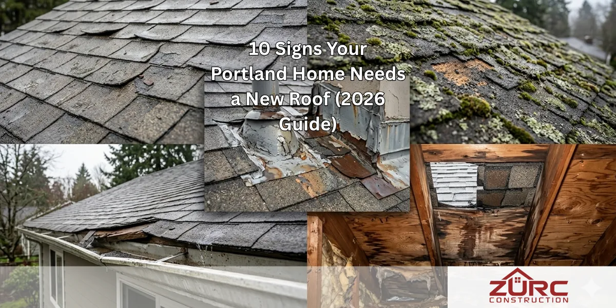 10 Signs Your Portland Home Needs a New Roof (2026 Guide) - Zurc Construction Portland Oregon