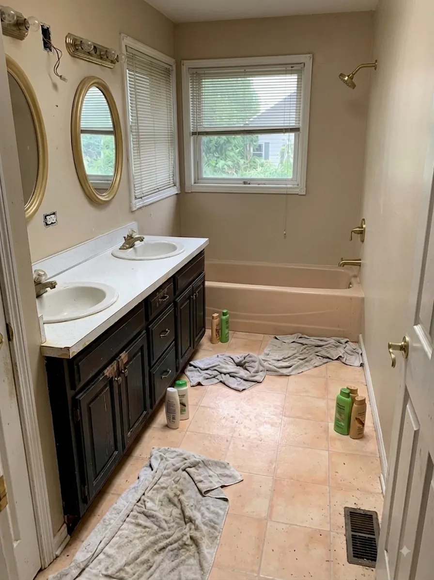 Primary Bathroom Remodel in Portland, OR — Before & After photo 1